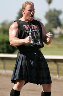 Daniel McKim - not taken at the Wichita Highland Games but, a good example of what one of the world champions / world record holders looks like.