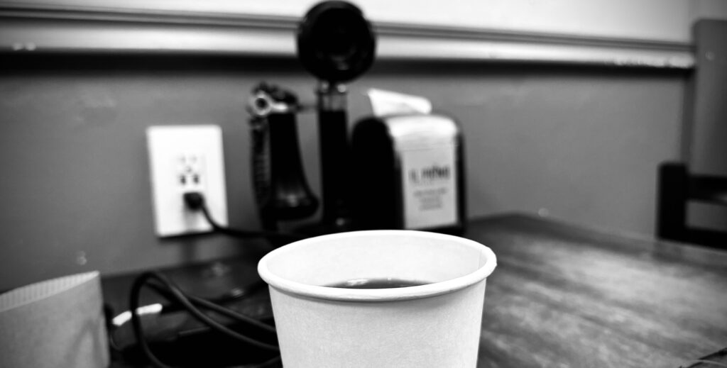 Artsy Fartsy image of Il Primo Espresso Caffe Coffee cup and setting